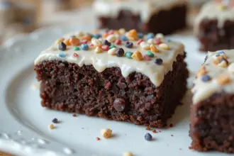 School Brownies With Icing