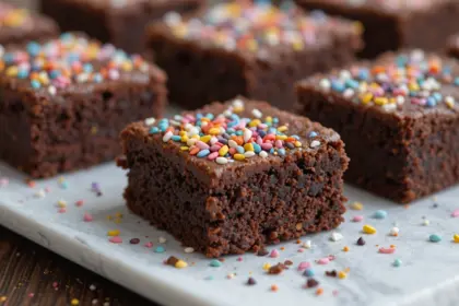 Chocolate Brownies With Sprinkles