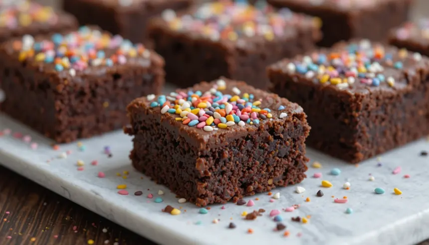 Chocolate Brownies With Sprinkles