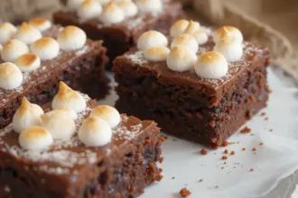 Brownies Topped With Marshmallows