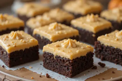 Brownies With Pumpkin Frosting