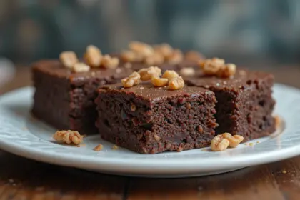 Fudge Brownies With Walnuts