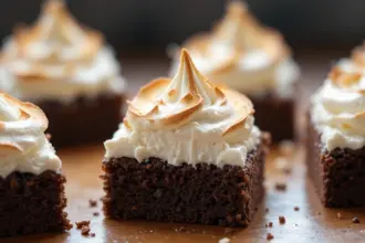 Brownies With Meringue Topping