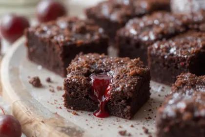 Black Forest Brownies With Cherry Pie Filling
