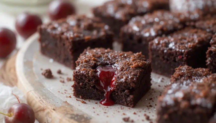 Black Forest Brownies With Cherry Pie Filling