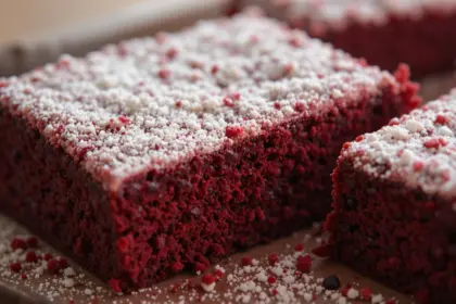 Red Velvet Brownies With Box Mix
