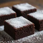 Chocolate Brownies With Powdered Sugar
