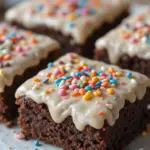 Brownies With Icing And Sprinkles