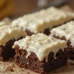Banana Bread Brownies With Frosting