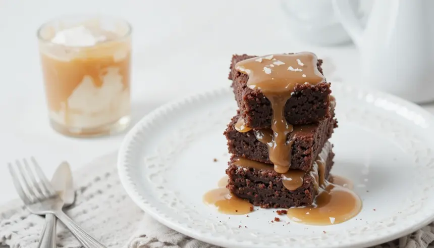 Brownies With Salted Caramel Sauce