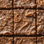 Salted Caramel Brownies With Pretzel Crust