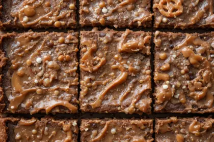 Salted Caramel Brownies With Pretzel Crust