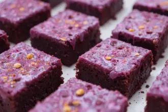 Ube Brownies With Macapuno