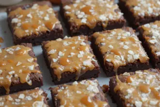 Brownies With Salted Caramel Glaze