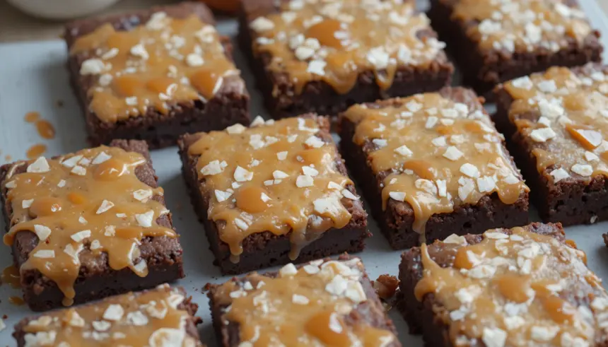Brownies With Salted Caramel Glaze