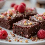 Chocolate Brownies With Raspberries And Nuts
