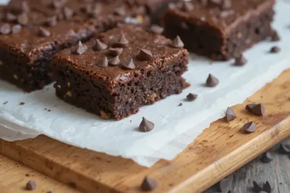 Bourbon Brownies With Chocolate Chips