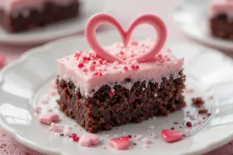 Valentine's Day Brownies With Frosting