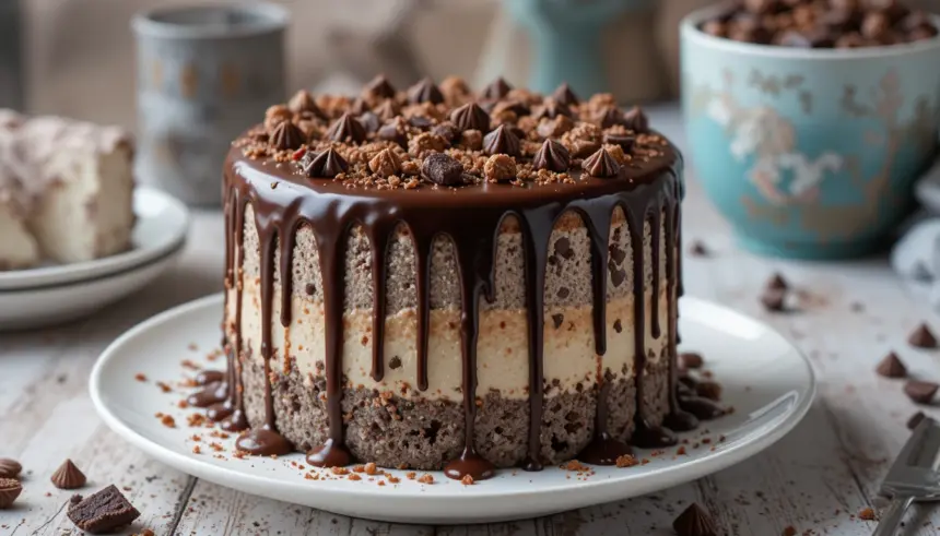 Chocolate Drip Cake With Brownies