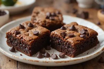 Zucchini Brownies With Dark Chocolate Chips