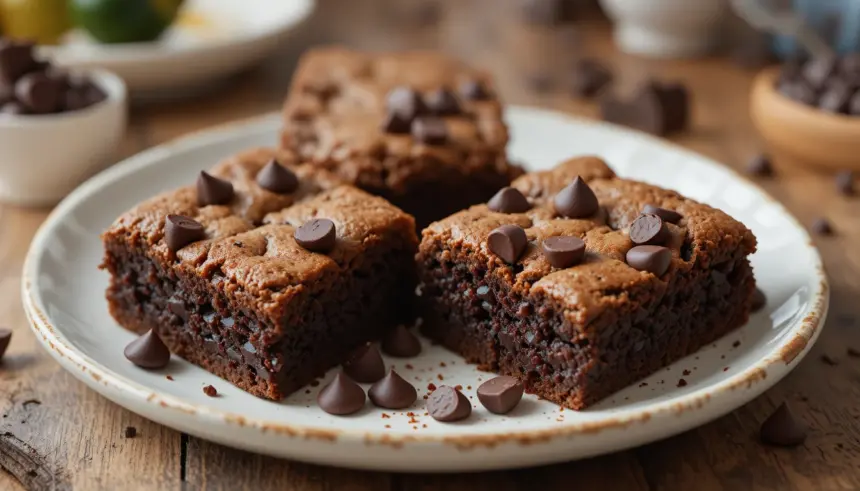 Zucchini Brownies With Dark Chocolate Chips