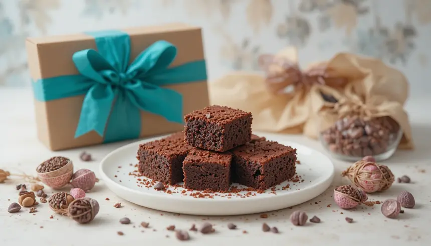 Brownie Gift Box With Brownies