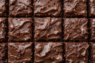 Triple Chocolate Brownies With Frosting