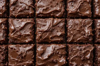 Triple Chocolate Brownies With Frosting