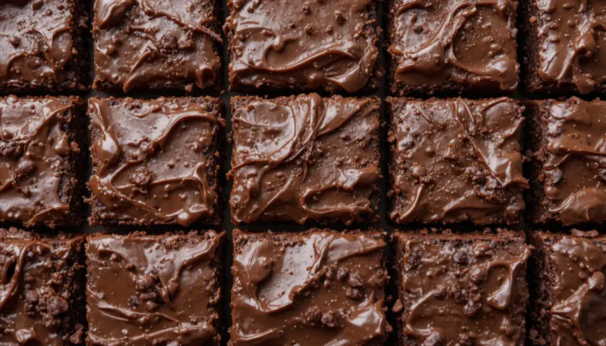 Triple Chocolate Brownies With Frosting