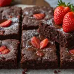 Black Bean Brownies With Strawberries