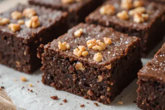 Vegan Fudge Brownies With Walnuts