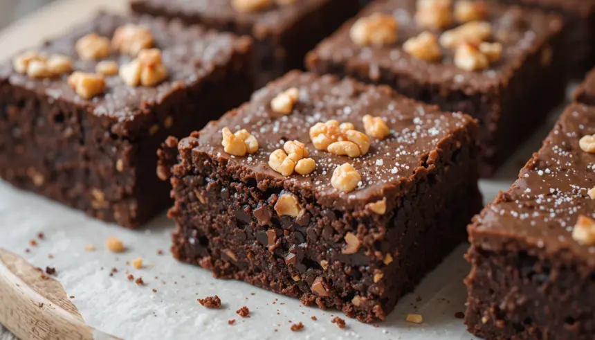 Vegan Fudge Brownies With Walnuts