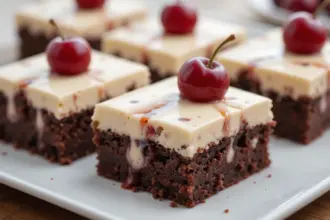 Cherry Cheesecake Brownies With Cream Cheese