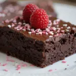 Chocolate Brownies With Raspberry Sprinkles