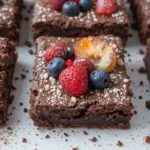 Chocolate Brownies With Fruit Toppings