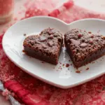 Heart-Shaped Plate With Brownies