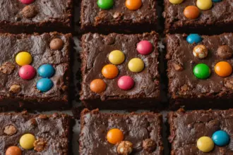 Chocolate Brownies With Candy Pieces