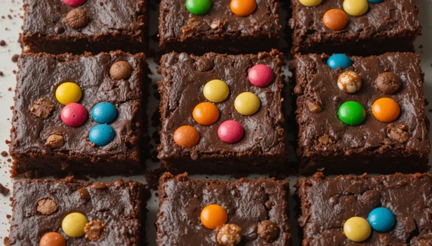 Chocolate Brownies With Candy Pieces