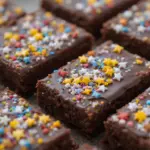 Chocolate-Covered Brownies With Star Sprinkles