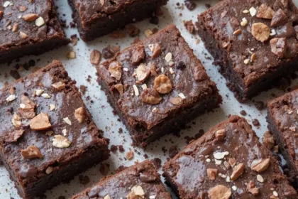 Chocolate Tahini Brownies With Chocolate Ganache