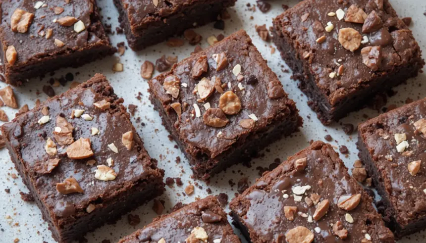 Chocolate Tahini Brownies With Chocolate Ganache