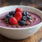 Berry Smoothie Bowl With Brownies