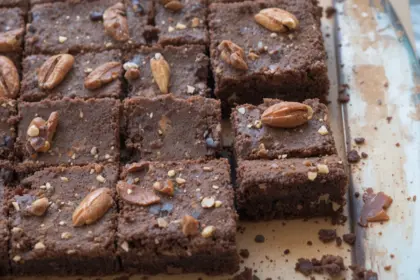 Vegan Chocolate Brownies With Nuts