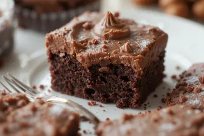Nutella Brownies With Nutella Frosting