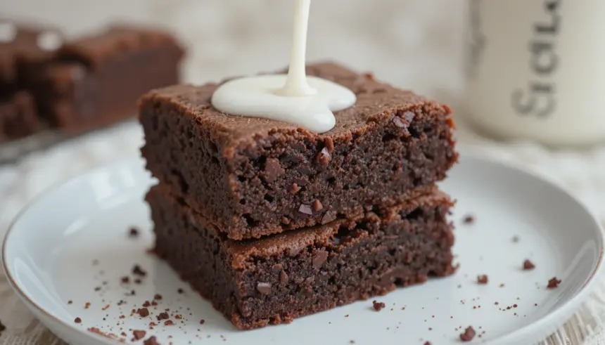 Nutella Brownies With Milk
