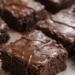 Fudgy Brownies With Chocolate Glaze