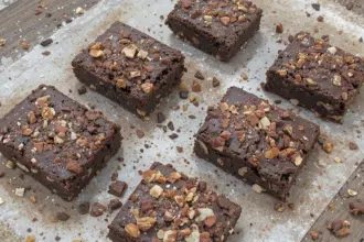 Homemade Chocolate Brownies With Nuts