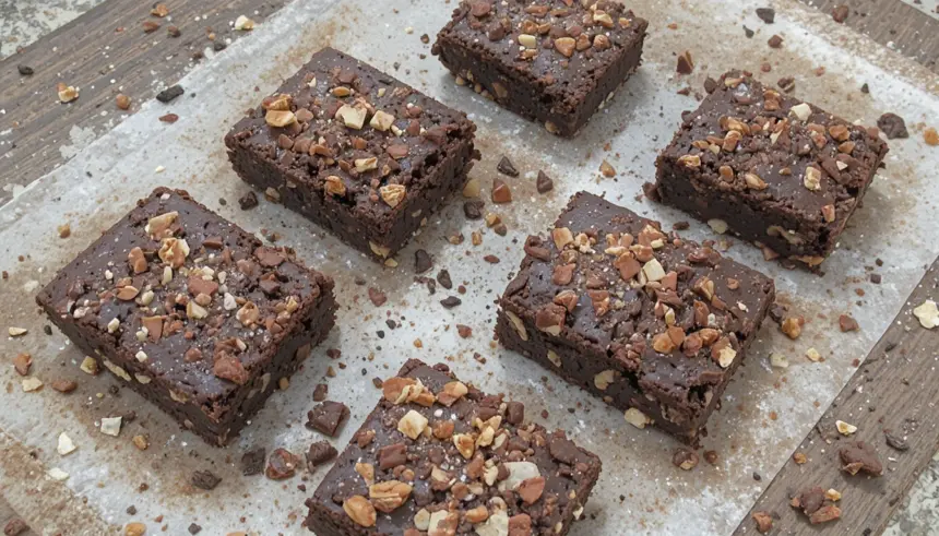 Homemade Chocolate Brownies With Nuts