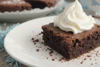 Keto Brownies With Whipped Cream