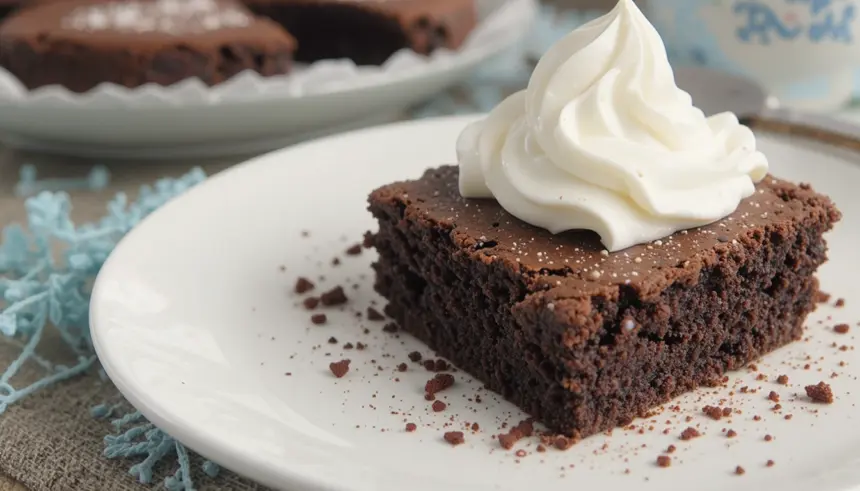 Keto Brownies With Whipped Cream